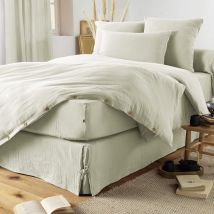 Housse de couette double gaze de coton vert d'eau 260x240 cm en - - Vert d'eau - Terre de Nuit