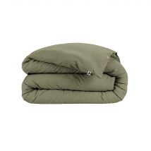 Housse de couette flanelle kaki 140x200 en - - Kaki - Terre de Nuit