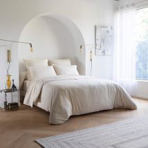 Someo - Housse de couette coton lavé - SOMEO 140x200 Beige - Uni - 1