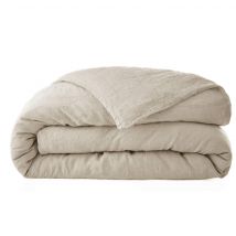 Housse de couette lin lavé beige 240x220 en - - Beige - Terre de Nuit