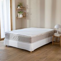 Terre de Nuit - Housse surmatelas jersey blanc 100% coton extensible 120x190 - - Blanc