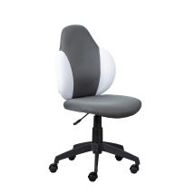 Chaise de bureau bicolore en tissu gris et blanc - FT12075 en Tissu - - Gris - Terre de Nuit