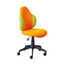 Chaise de bureau bicolore en tissu orange et vert - FT12075 en Tissu - - Orange - Terre de Nuit