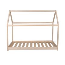 Lit cabane enfant en bois naturel 90x200 - LT14004 en Epicéa - - Bois clair - Terre de Nuit