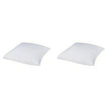 Terre de Nuit - Lot de 2 protèges oreillers molleton imperméable 65x65 - - Blanc