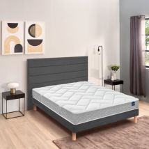 Ensemble Matelas + Sommier 160x200 - 2 personnes Mousse Ferme Bultex
