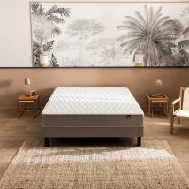 Ensemble Matelas + Sommier 90x190 - 1 personne Ressorts Ferme Epeda