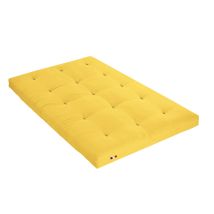 Matelas futon coeur en mousse à mémoire de forme, ocre 180x200 en - Ferme - Jaune - Terre de Nuit
