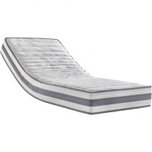 Matelas ressorts ensachés + latex pulse pour sommier électrique de relaxation 26cm 100x200 en - Ferme - Blanc - Literie Duvivier