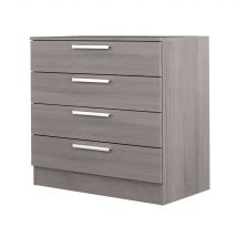 Commode 4 tiroirs en bois gris - CO9004 en Médium (MDF) - - Gris - Terre de Nuit