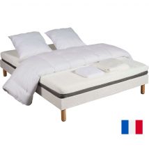 Ensemble Matelas + Sommier 160x200 - 2 personnes Mousse Ferme