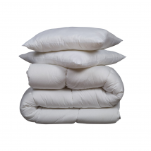 Pack couette mi-saison 350g 240x220 et oreiller luxe anti-acariens Someo en - Non - Blanc - Someo