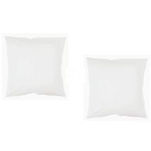 Douceur D'intérieur - Lot de 2 taies d'oreillers blanches 63x63 - - Blanc - Uni - 57 fils/cm²