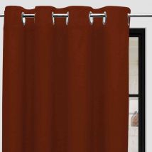 Rideaux à œillets Panama orange 135x250 cm en - - Orange - Soleil d'Ocre