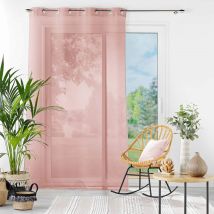 Voilage à œillets Louise 140x240 rose en - - Rose - Douceur D'intérieur