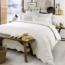 Housse de couette flanelle blanc 200x200 cm en - - Blanc - Terre de Nuit