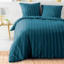 Parure de lit Cleo bleu nuit 240x220 en - - Bleu marine - Douceur D'intérieur