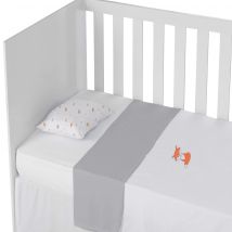Parure de lit bébé coton jersey Fox 100x135 en - - Blanc - Baby Fox