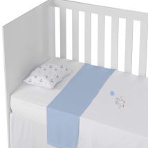Parure de lit bébé coton jersey Pingouin 100x135 en - - Blanc - Baby Fox