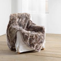 Plaid imitation fourrure Antartic Marron 180x220 en - - Marron - Douceur D'intérieur