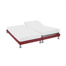 Terre de Nuit - Protège matelas molleton imperméable - bonnet 27 cm TPR pour sommier articulé 2x70x190 - - Blanc