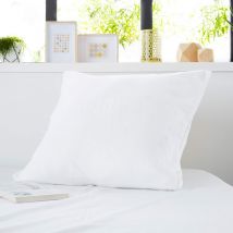 SweetNight - Lot de 2 protège oreillers molleton coton confortable et absorbant 65x65 cm - - Blanc