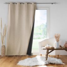 Rideau à oeillets isolant Jupiter lin 140x260 en - - Beige - Douceur D'intérieur