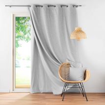 Rideau à œillets Coverline avec doublure amovible thermique et occultante gris 140x260 cm en - - Gris - Douceur D'intérieur
