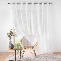 Voilage à oeillets Lissea blanc 300x240 cm en - - Blanc - Douceur D'intérieur