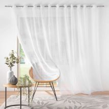 Voilage à oeillets Lissea blanc 400x240 cm en - - Blanc - Douceur D'intérieur