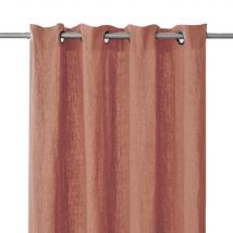 Rideau à œillets en lin lavé rose 140x250 en - - Rose - Terre de Nuit