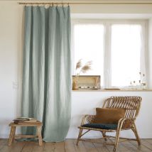 Rideau à pinces ajustable lin 140x270 cm vert en - - Vert - Terre de Nuit