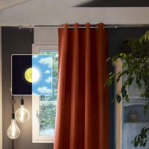 Lot de 2 rideaux occultants à œillets orange 180x260 en - - Orange - Terre de Nuit