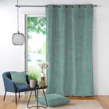 Rideau à oeillets velours côtelé Casual sauge 140x260 en - - Vert - Douceur D'intérieur