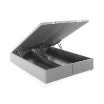 Sommier coffre Tempur Premium 140x190 Gris en Bois - Gris