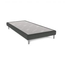 Sommier Dunlopillo Bellini anthracite 15 cm avec pieds 2x90x200 en Bois - Anthracite