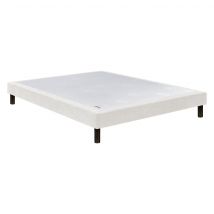 Sommier Nature confort ferme 15 cm - Epeda chenillé lin 100x200 en Epicéa - Lin