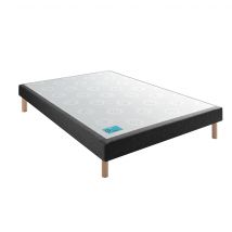 Sommier tapissier Pencil medium gris anthracite - Merinos 160x200 en Epicéa - Anthracite