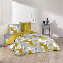 Parure de lit Sotchi 260x240 en - - Jaune - Douceur D'intérieur