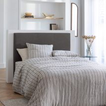 Tête de lit déco nuit noire - SOMEO 200 en Tissu - - Ebène - Someo