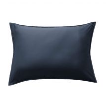 Terre de Nuit - Taie d'oreiller en bambou 50x70 cm bleu - - Bleu marine - Uni