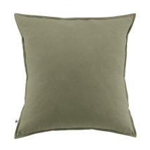 Terre de Nuit - Taie d'oreiller flanelle kaki 63x63 cm - - Kaki - Uni
