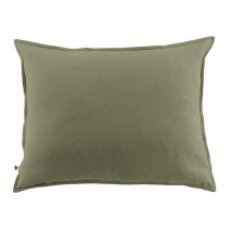 Terre de Nuit - Taie d'oreiller flanelle kaki 50x70 cm - - Kaki - Uni