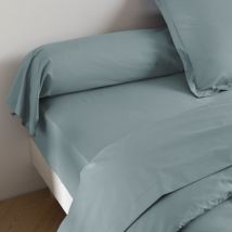 Taie de traversin coton percale Bleu 90 cm - SOMEO en - - Bleu - Someo