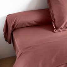 Taie de traversin coton percale Rose 140 cm - SOMEO en - - Rose - Someo
