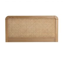 Tête de lit SMOOTHCLOUD 160 cm en cannage et bois naturel en Bois - - Bois naturel - Terre de Nuit Edition