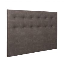 Tête de lit déco capitonnée simili cuir chocolat 180 - Someo en Simili cuir - Marron