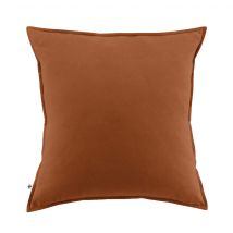 Terre de Nuit - Taie d'oreiller flanelle orange 63x63 cm - - Orange - Uni