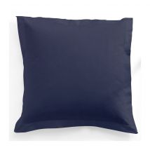 Today - Taie d'oreiller bleu foncé 100% coton 75x75 - - Bleu marine - Uni - 57 fils/cm²
