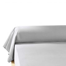 Taie de traversin flanelle gris 160 cm en - - Gris - Terre de Nuit